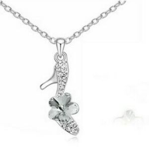 Cinderella Slipper🖤Sparkle Swarovski Crystal Covered Heel Glam Necklace